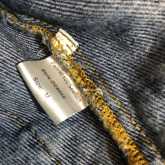 ELAN Acid Wash Ruffle Trim Denim Jean Jacket MED - Picture 7 of 7